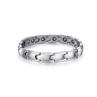 Simple Fashion Geometric 316l Stainless Steel Bracelet For Female Silver - One Size