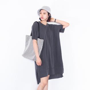 V-neck Dip-back Shift Dress