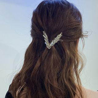V Shape Faux Crystal Hair Clip