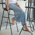 Ribbed Summer Wide-leg Pants