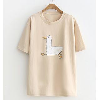Duck Print Short-sleeve T-shirt