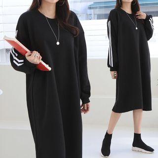 Piped Sweatshirt Dress