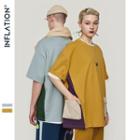 Couple Pocket-accent Colorblock Loose-fit T-shirt