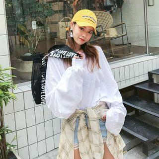 Slit Extra-long Sleeve Summer Sweatshirt