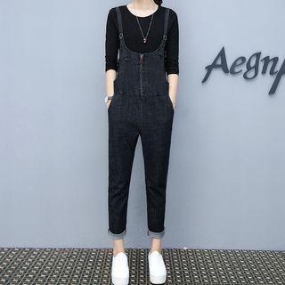Set: Long-sleeve Top + Cropped Jumper Jeans