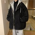 Mock Two Piece Woolen Coat
