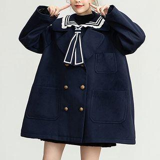 Pocket Detail Double-breasted Jacket