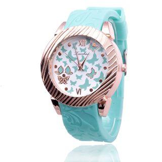 Butterfly Silicone Strap Watch