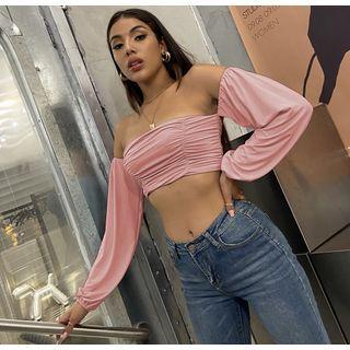 Long Sleeve Plain Tube Top