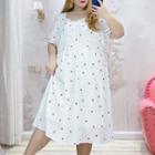 Plus Size Short-sleeve Strawberry A-line Dress