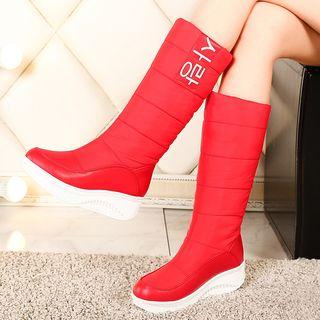 Platform Character Mid-calf Boots