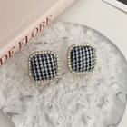Houndstooth Rhinestone Alloy Earring Houndstooth - One Size