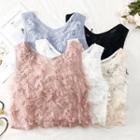Mesh-panel Fringed Crop Vest