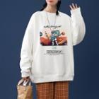 Astronaut Print Oversized Sweatshirt