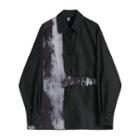 Tie-dyed Panel Blouse Black - One Size