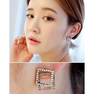 Square Rhinestone Earrings