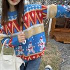 Long-sleeve Snowman Jacquard Sweater