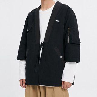 3/4-sleeve Tie-front Jacket