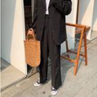 Drawcord-waist Flap-pocket Pants