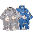 Cartoon Duck Print Shirt