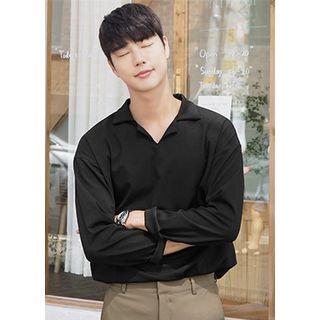V-neck Collared T-shirt