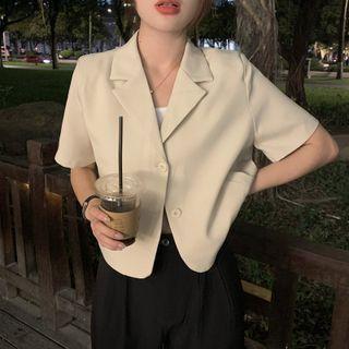 Short Sleeve Plain Blazer
