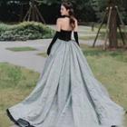 Strapless Trained Embellished Ball Gown