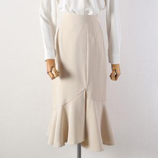 High Waist Mermaid Plain Skirt