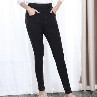 Plain High Waist Jeggings