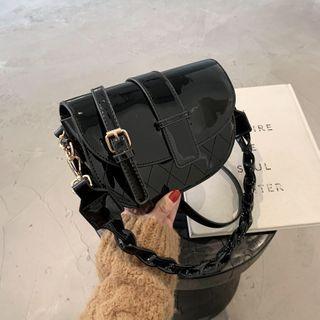 Mini Flap Patent Crossbody Bag