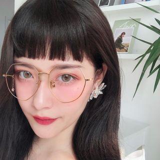 Geometric Pendant Metal Frame Eyeglasses