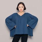V-neck Loose-fit A-line Top
