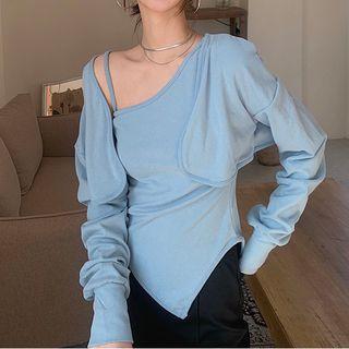 Asymmetrical Camisole Top / Cardigan