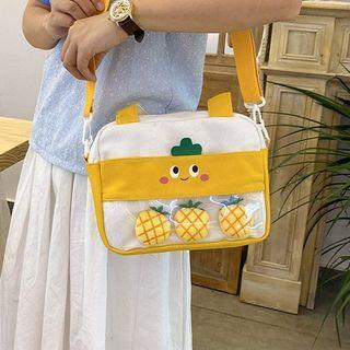Color-block Cartoon Cross Bag