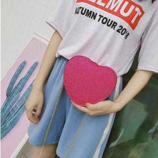 Sequined Heart Cross Bag