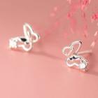 Butterfly Sterling Silver Ear Stud 1 Pair - S925 Silver - Silver - One Size