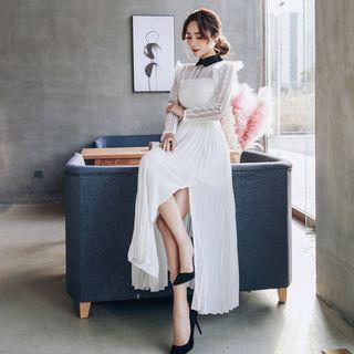 Long-sleeve A-line Evening Gown