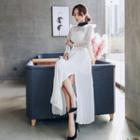 Long-sleeve A-line Evening Gown