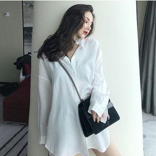 Slit Plain Shirt