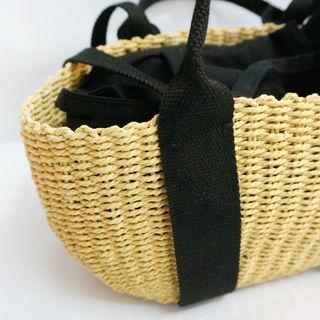 Straw Tote With Shoulder Strap