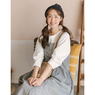 Pintuck 3/4-sleeve T-shirt