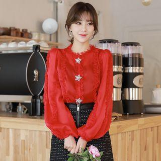 Star Accent Lace Shirt