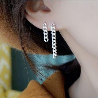 Non-matching 925 Sterling Silver Chain Dangle Earring