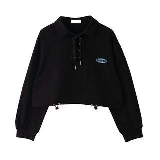 Lace-up Polo-neck Sweatshirt