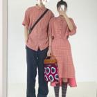 Plaid Shirt + Asymmetric Plaid Skirt