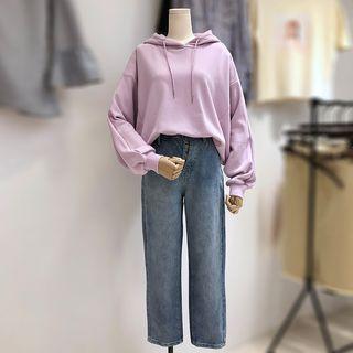 Set: Hoodie + Wide-leg Jeans / Hoodie / Wide-leg Jeans