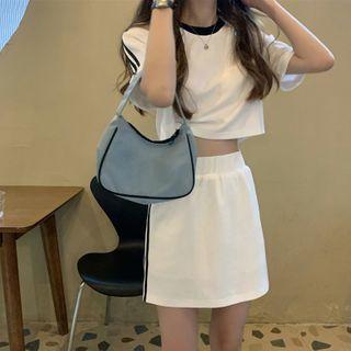 Short-sleeve T-shirt / Mini A-line Skirt / Dress