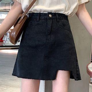 Cut Out Denim Skirt