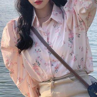 Floral Print Shirt Floral - Pink - One Size