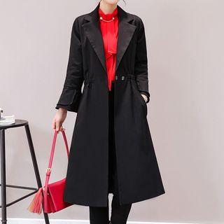 Plain 3/4-sleeve Coatdress